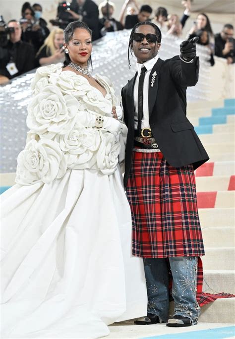 asap rocky wearing chanel|Rihanna stuns Met Gala crowds with extravagant bridal look .